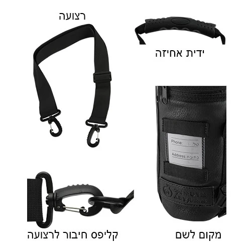 תיק תפילין טרמי דמוי עור גוון שחור איכותי לאחסון תפילין 22 ס"מ - Image 2