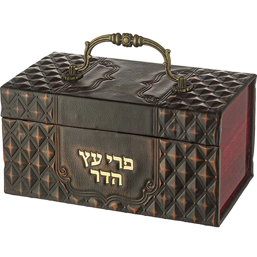 קופסא מהודרת לאתרוג דמוי עור 13*19*11 ס"מ