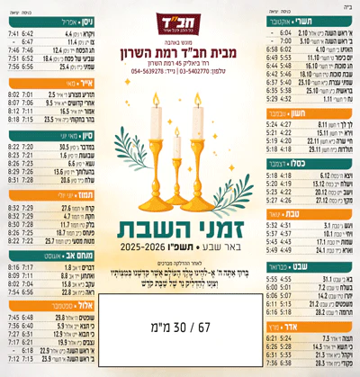 לוח שנה מגנט בעיצוב מותאם אישית לשנת תשפ"ו - Image 22