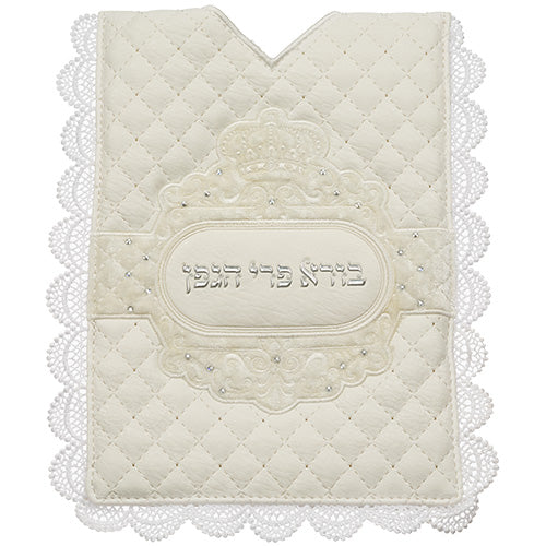 כיסוי מהודר לבקבוק יין דמוי עור עם אבנים 23*16 ס"מ - Image 2