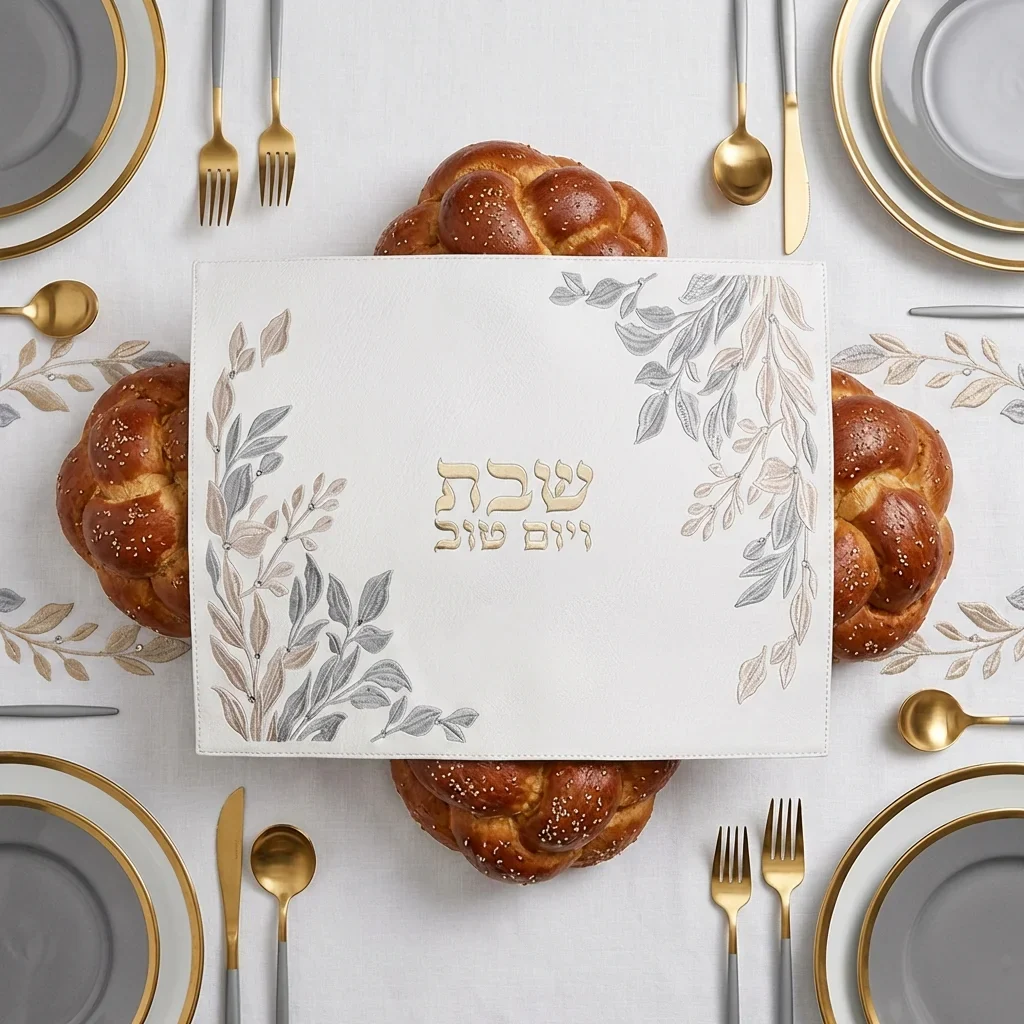 כיסוי חלה מהודר דמוי עור גודל מוקטן 45X37 ס"מ - Image 2