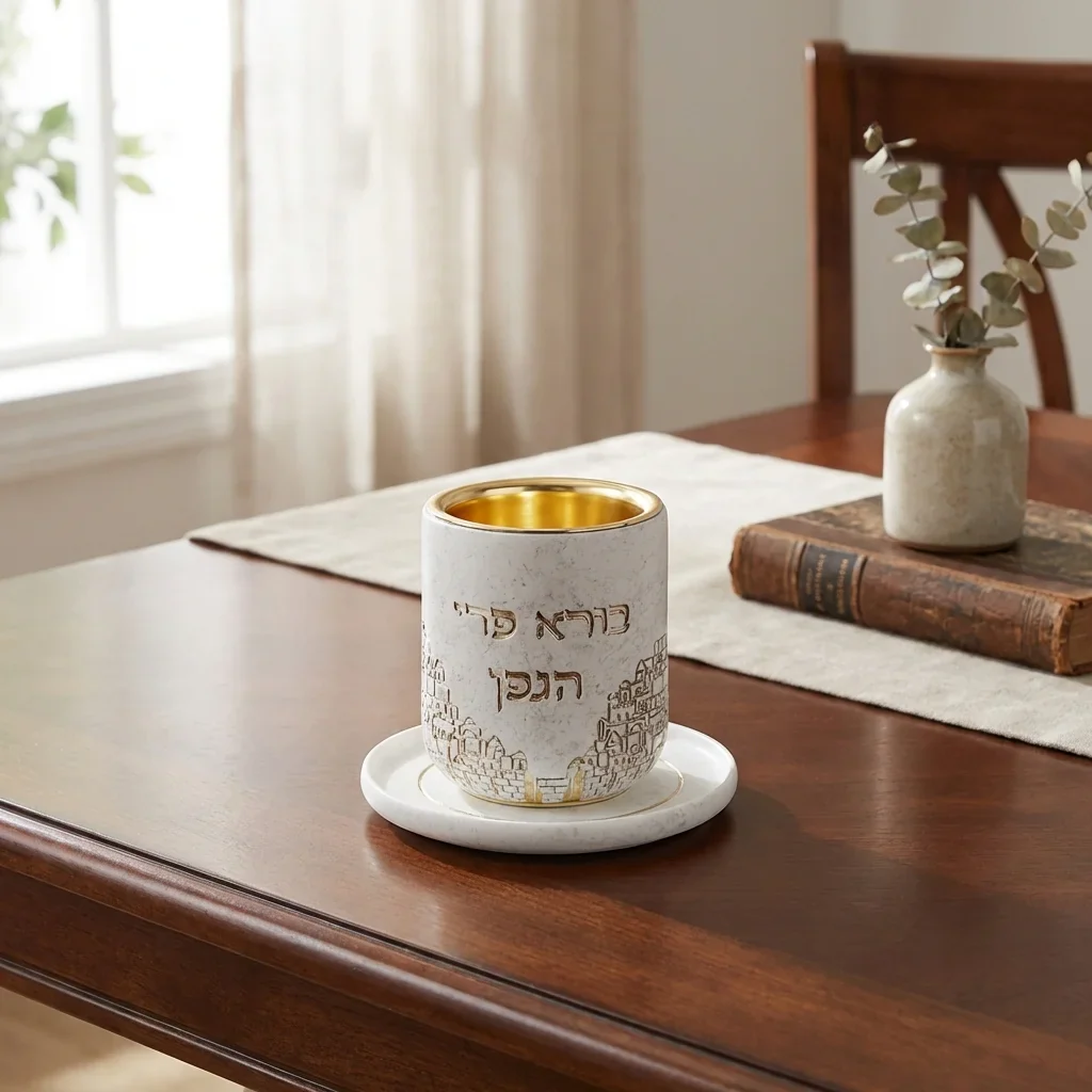 גביע קידוש מהודר מפולימר עם תחתית 8 ס"מ - Image 2