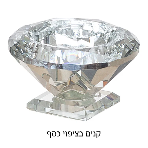 פמוטי קריסטל חמשייה מהודרים 32 ס"מ - Image 3