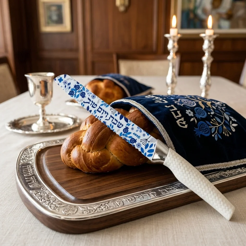סכין עם הדפסה "שבת ויום טוב" 34 ס"מ - Image 2