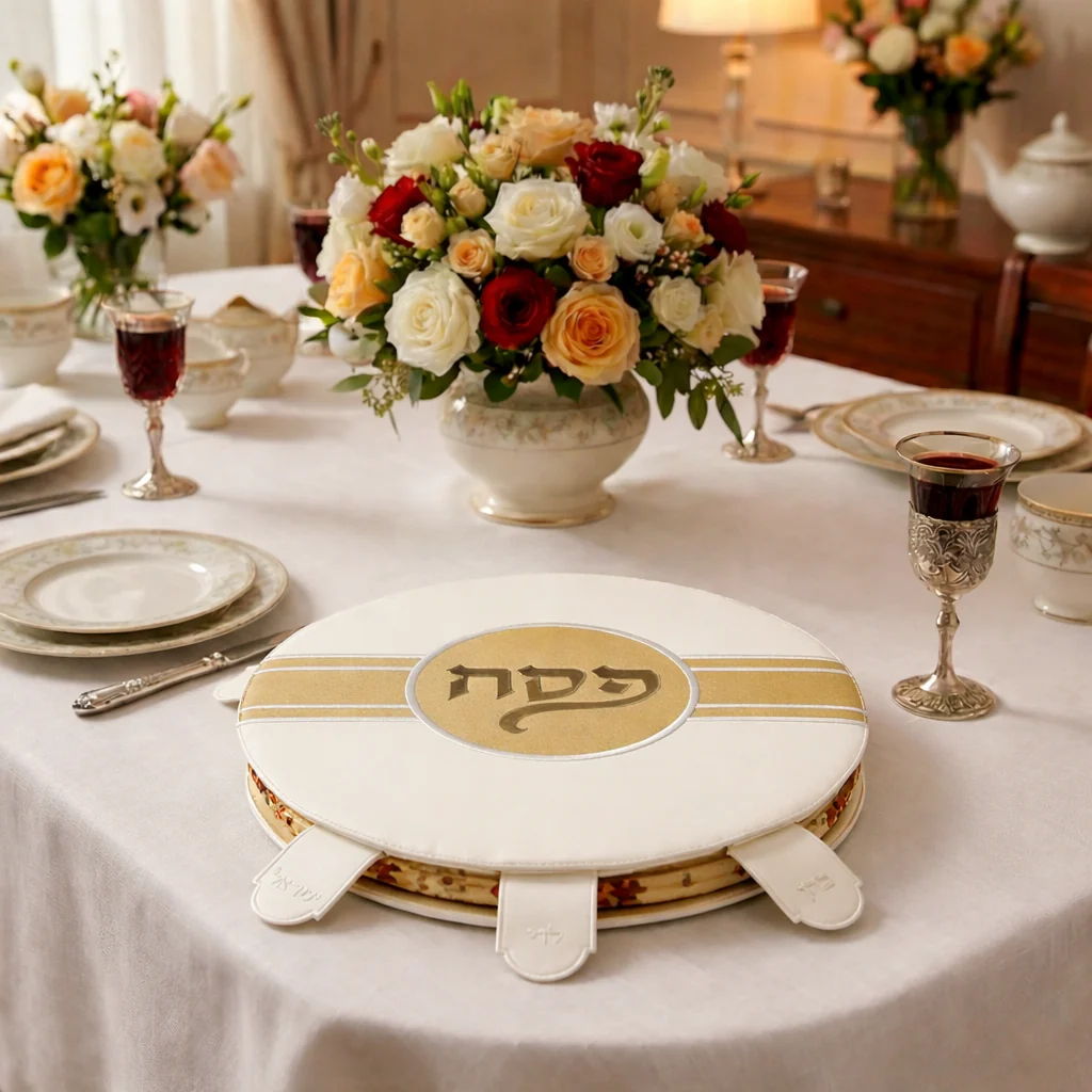 כיסוי פסח מהודר דמוי עור 45 ס"מ אריזת פיויסי - Image 2