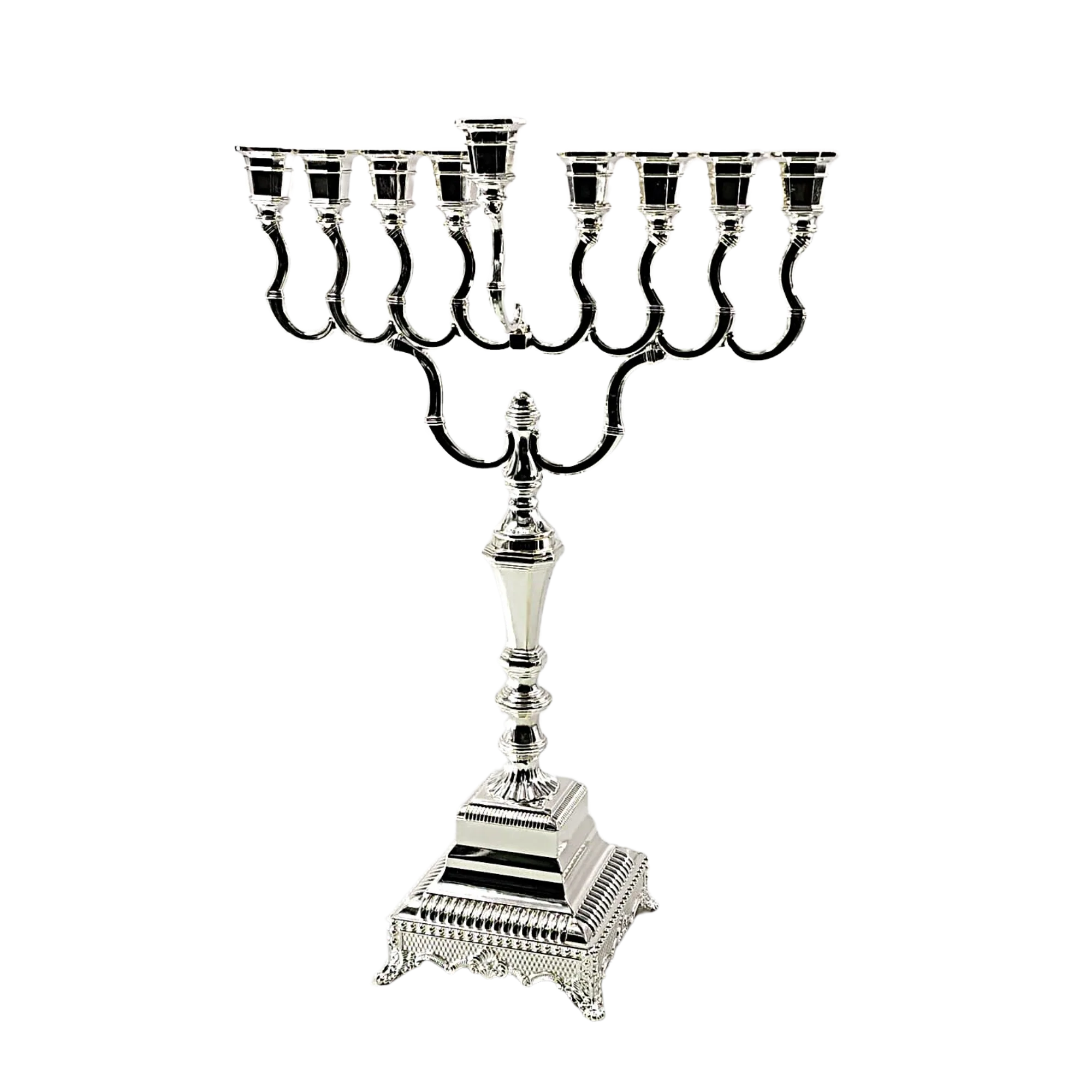 חנוכיה דגם אנגלי מוכספת 29X42 ס"מ