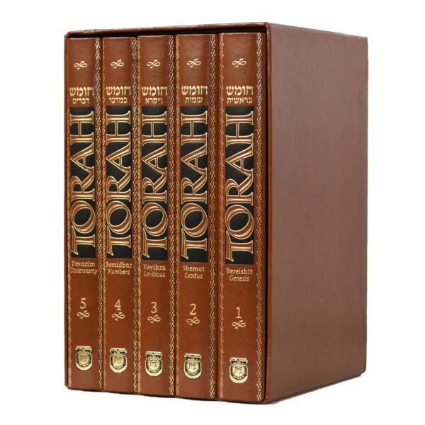 סט חמשה חומשי תורה באנגלית | Torah Chumash 5 Vol's in Slipcase