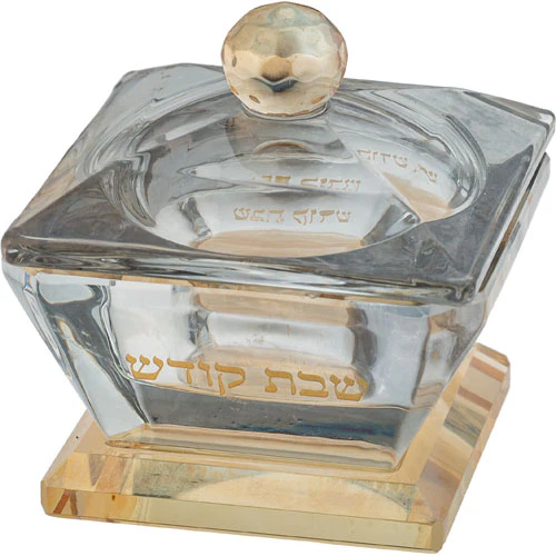מלחייה קריסטל עם מכסה 46 ס"מ