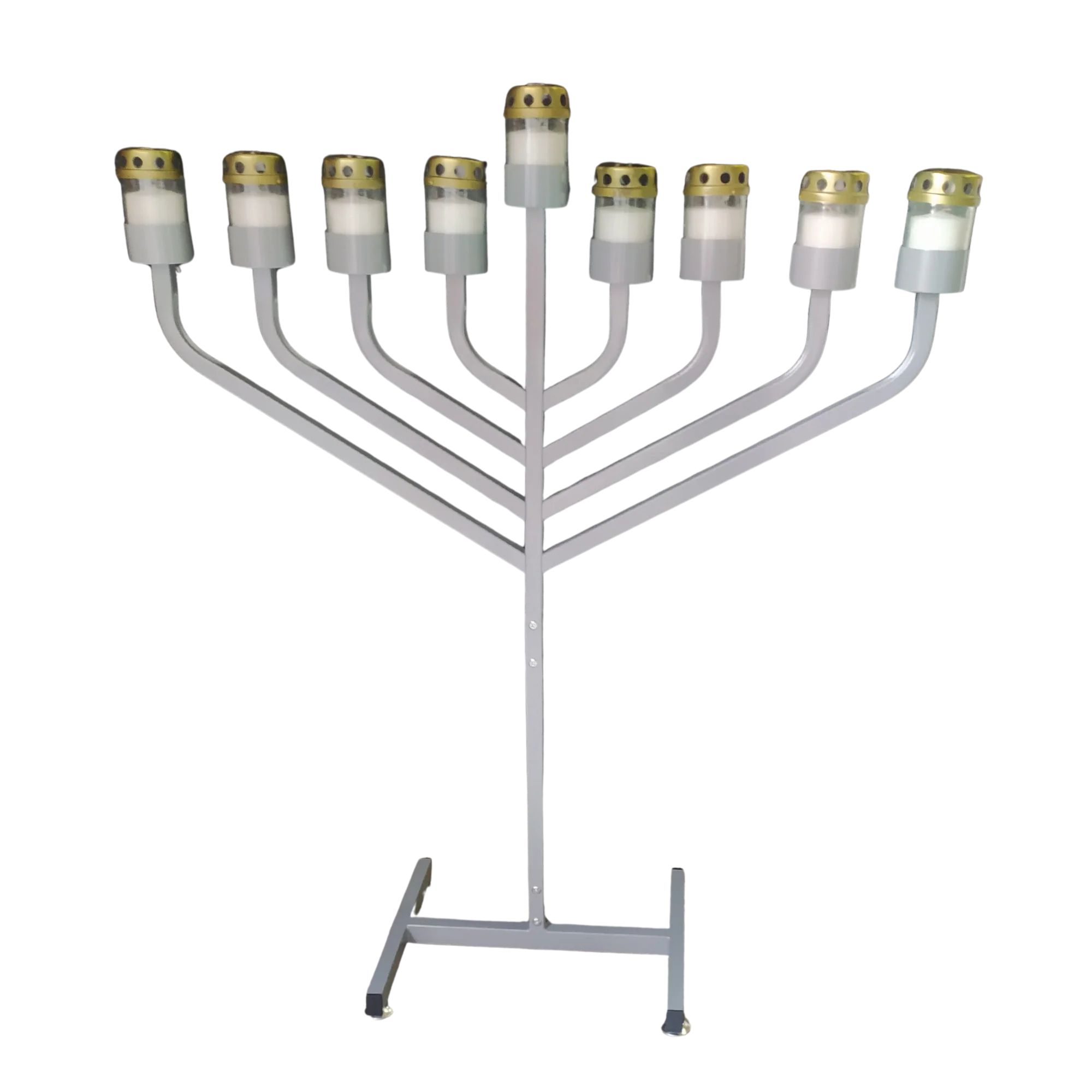 חנוכייה מתקפלת גובה 1 מטר ממתכת | ניידת וקלה להרכבה - Image 3