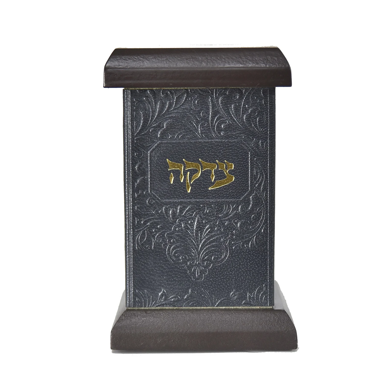 קופת צדקה מרובעת שולחנית בציפוי עור - Image 11