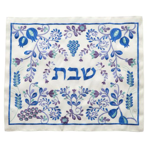 כיסוי חלה בד מהודר עם ריקמה 52X42 ס"מ